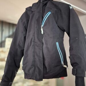 Spyder Black Jacket with Blue Accents